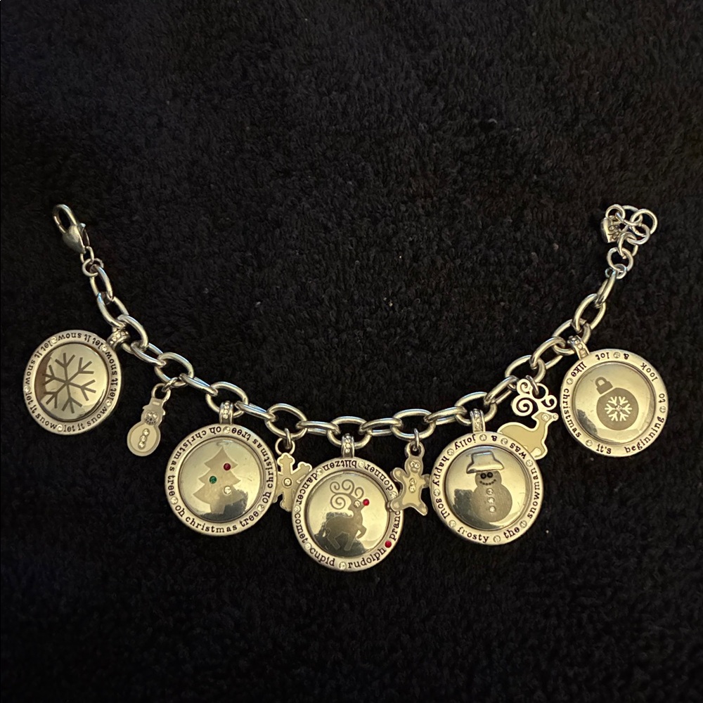 Silver Christmas Charm Bracelet - Picture 5 of 5